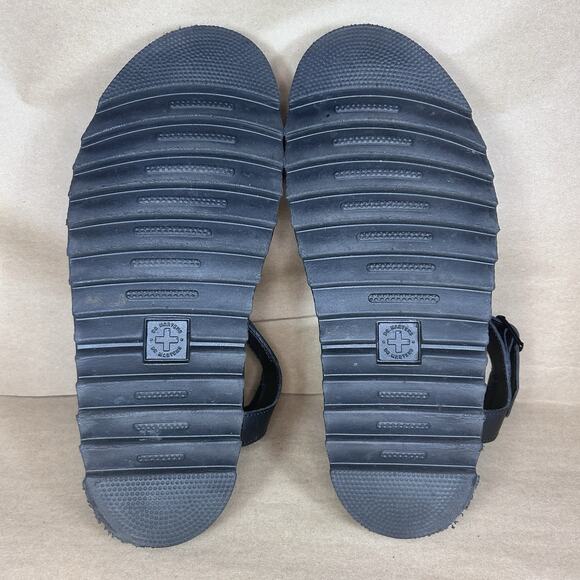 Dr. Martens US Women 10 Blaire Platform Sandals Gunmetal Wild Croc Embossed - Picture 8 of 11